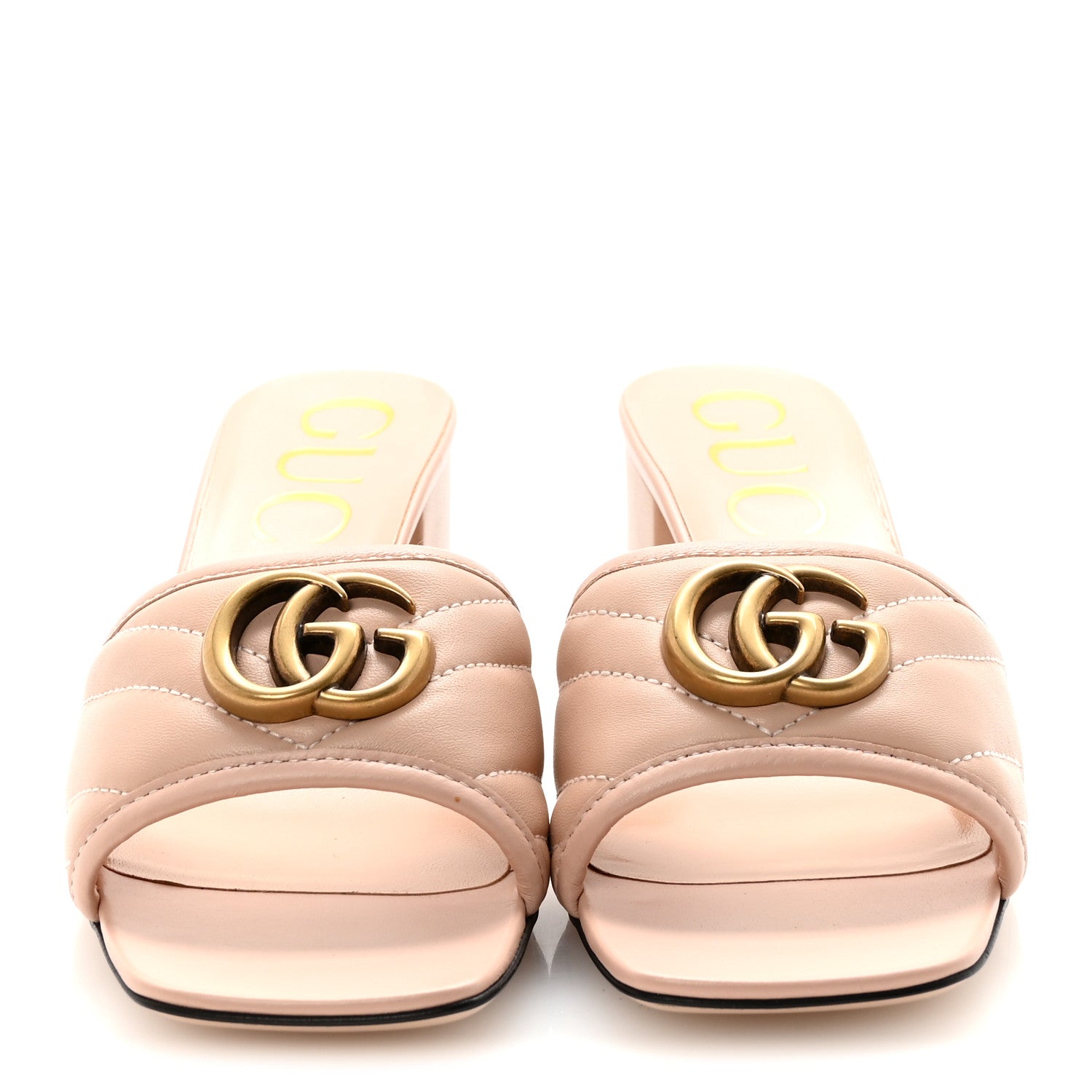 Gucci Nappa Matelasse GG Marmont 55mm Slide Sandals 36.5 Skin Rose 3 of 10