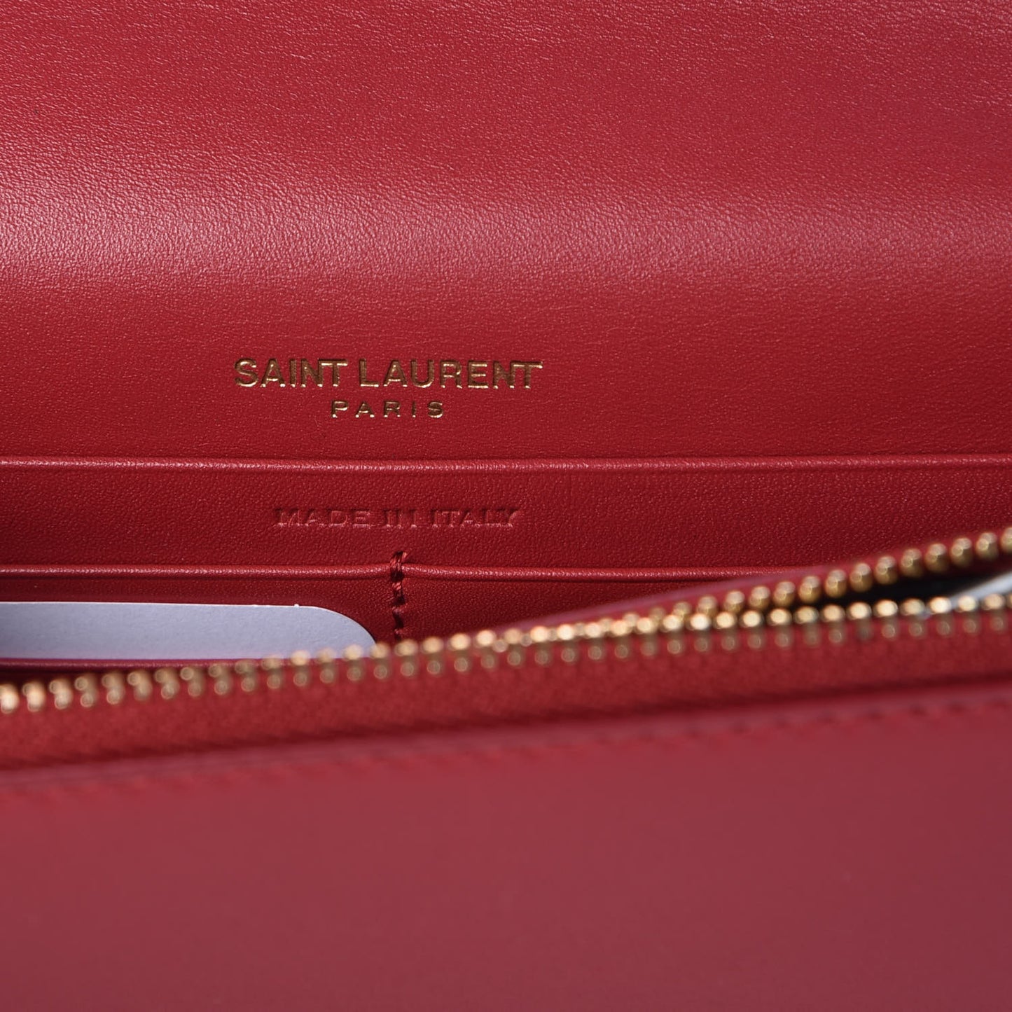 Smooth Calfskin Classic Monogram Kate Tassel Chain Wallet New Lipstick