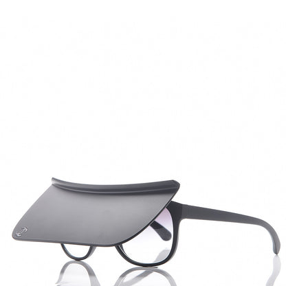 Chanel Acetate Visor Sunglasses 71046 Matte Black 2 of 12