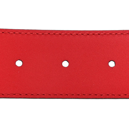 Gucci Guccissima Signature Interlocking G 37mm Belt 85 34 Hibiscus Red 4 of 5