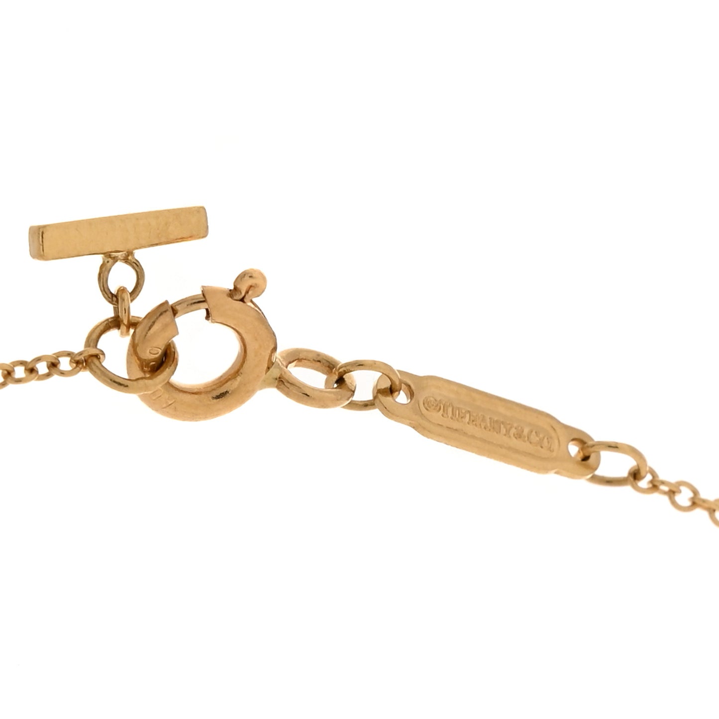 18K Yellow Gold Small T Smile Pendant Necklace