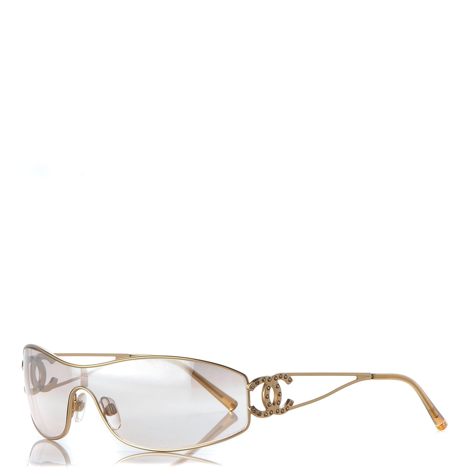 Chanel Crystal CC Logo Sunglasses 4073-B Gold 1 of 7