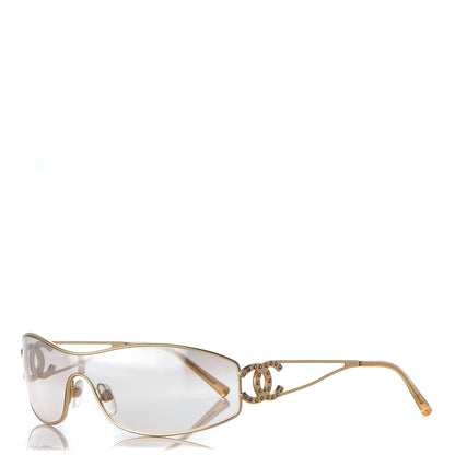 Chanel Crystal CC Logo Sunglasses 4073-B Gold 1 of 7