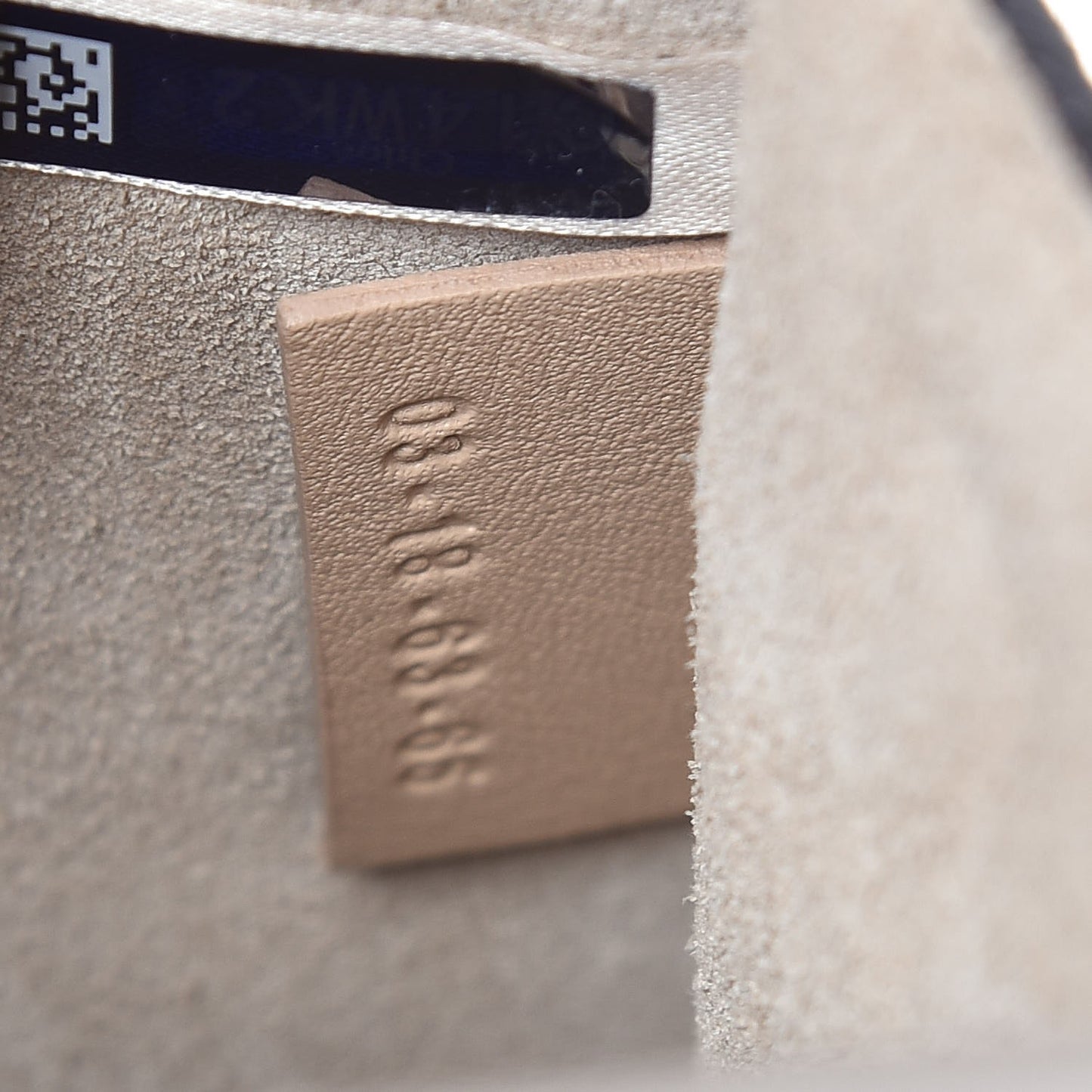 Calfskin Suede Medium Nile Bracelet Bag Motty Grey