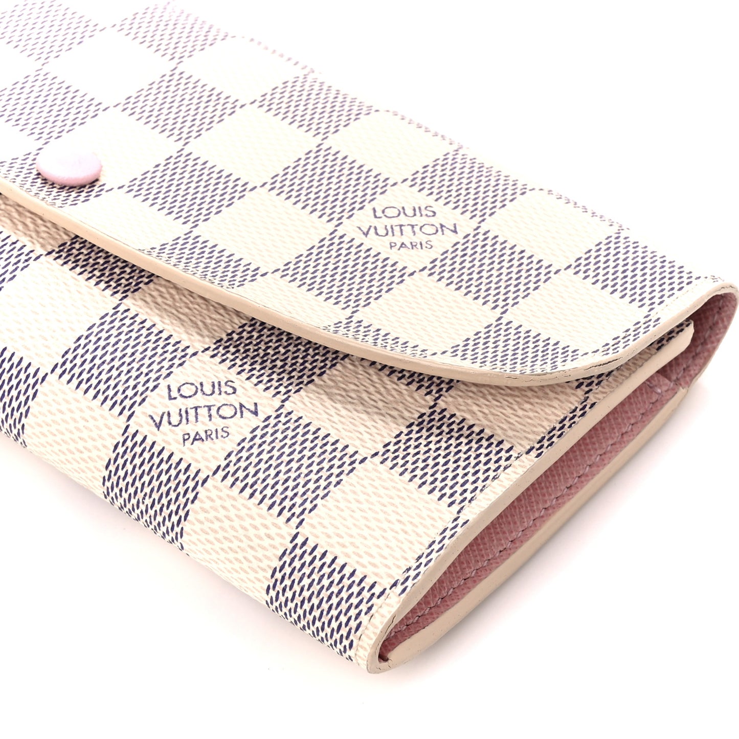 Damier Azur Emilie Wallet Rose Ballerine