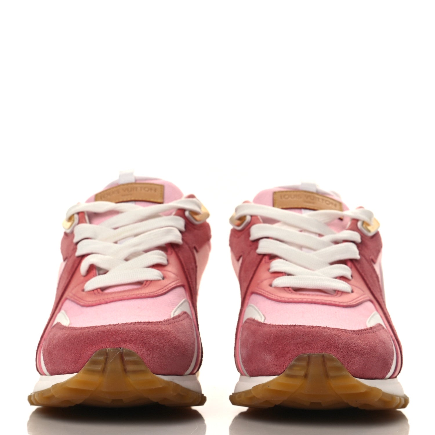 Louis Vuitton Suede Calfskin Run Away Sneakers 38.5 Pink 2 of 9