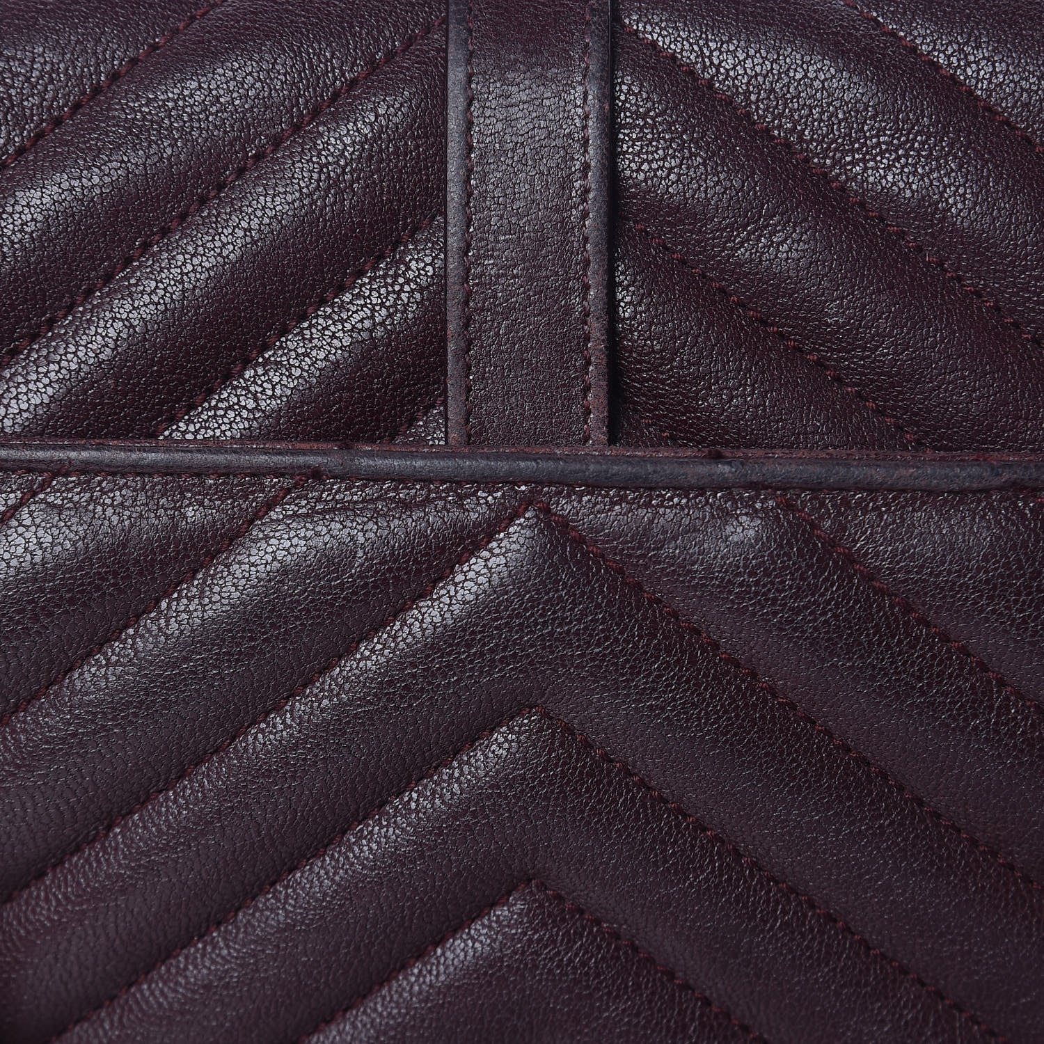 Saint Laurent Sheepskin Matelasse Chevron Monogram Medium College Bag Amaranto 19 of 25