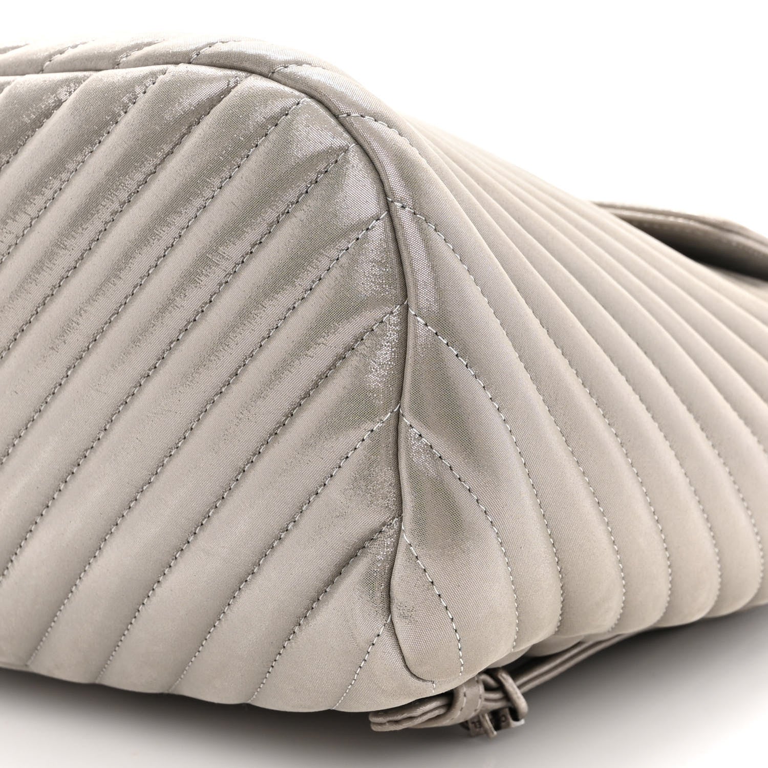 Chanel Iridescent Calfskin Chevron Quilted Small Urban Spirit Backpack Silver 10 of 10