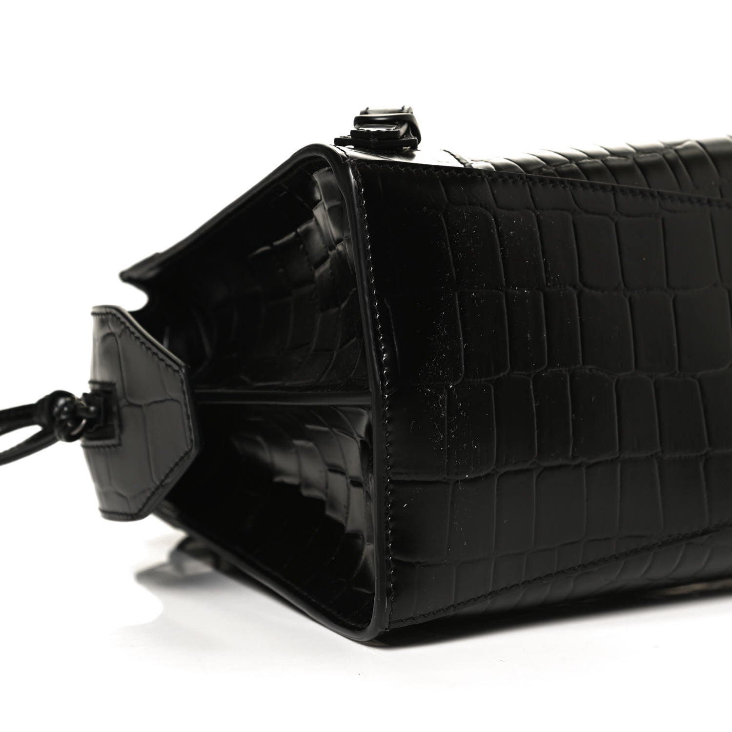 Balenciaga Semi Shiny Calfskin Crocodile Embossed Neo Classic Black Hardware S City Black 10 of 11