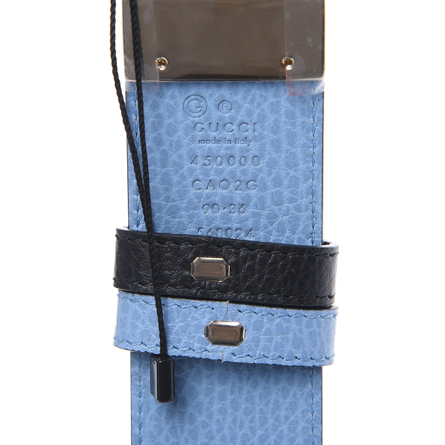 Dollar Calfskin 1973 Reversible Belt 90 36 Black Mineral Blue