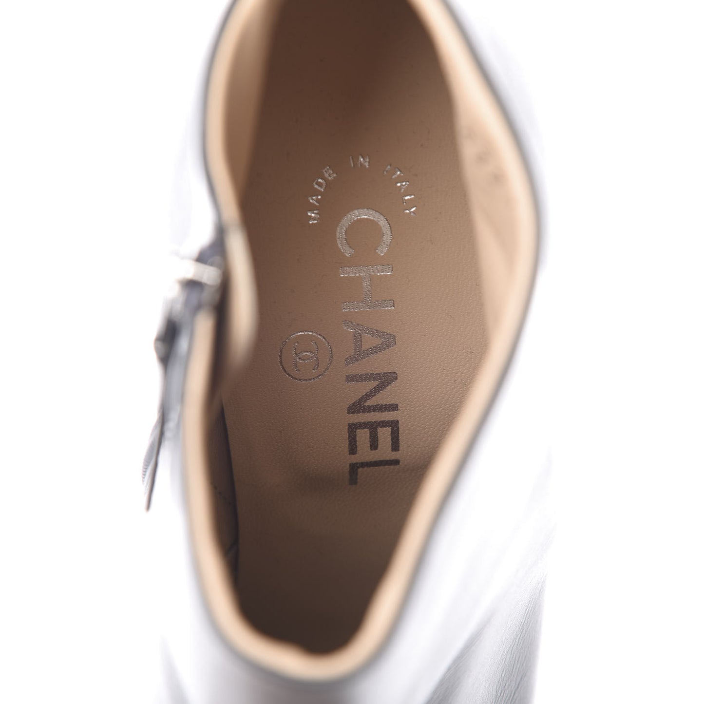 Calfskin Patent CC Cap Toe Ankle Boots 39 40 Grey Black