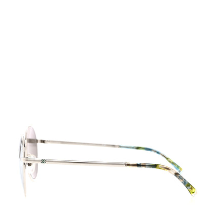 Chanel Round Spring Sunglasses 4206 Black Silver 3 of 8