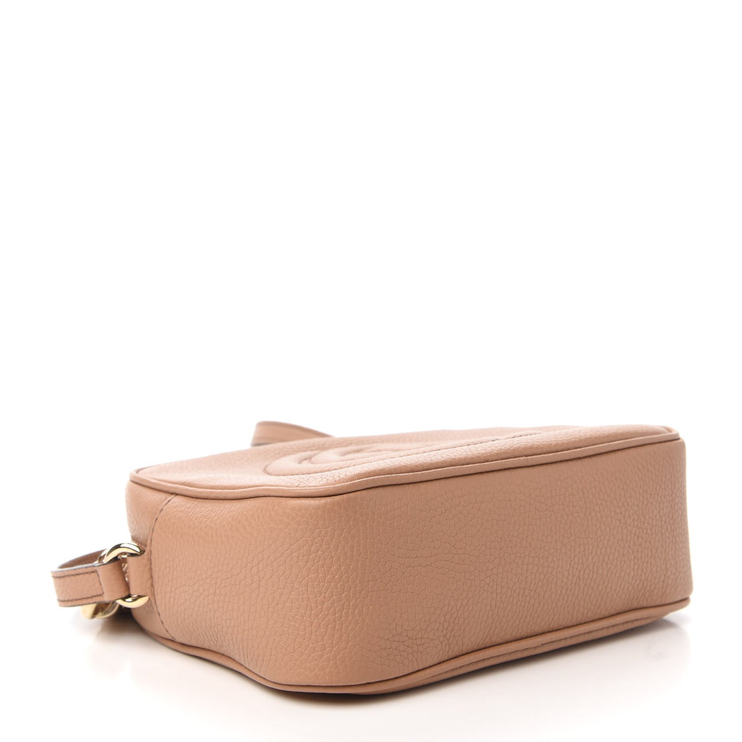 Pebbled Calfskin Small Soho Disco Bag Rose Beige