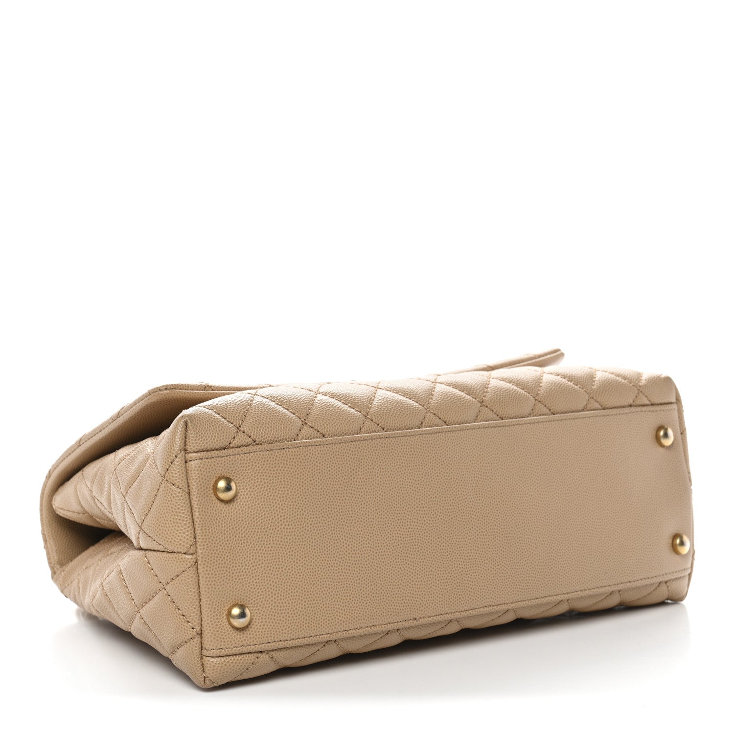 Chanel Caviar Quilted Small Coco Handle Flap Beige 4 of 13