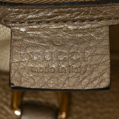 Gucci Metallic Pebbled Calfskin Medium Soho Chain Shoulder Bag Golden Beige 5 of 10