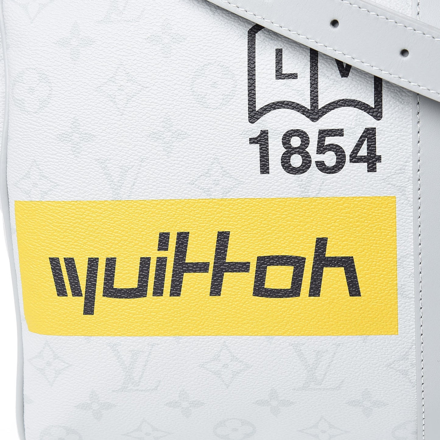 Monogram Logo Keepall Bandouliere 50 White