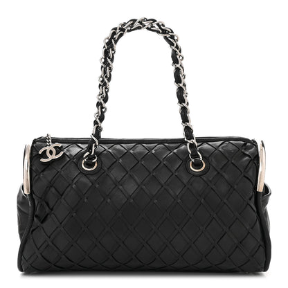 Chanel Lambskin Woven Medium Ultimate Soft Sombrero Bag Black 1 of 12