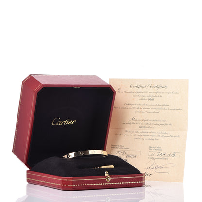Cartier 18K Yellow Gold LOVE Bracelet 18 7 of 7