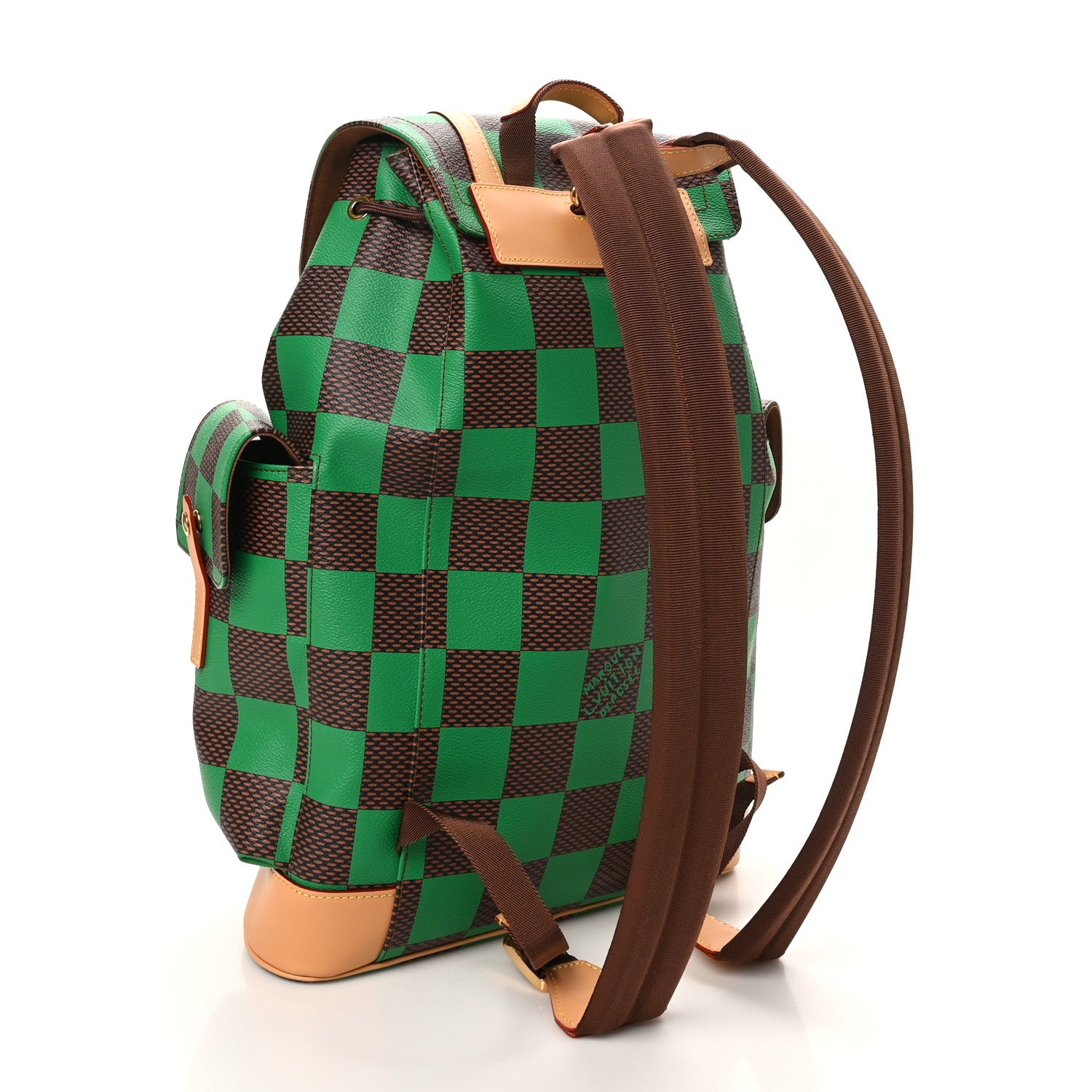 louis vuitton backpack brown checkered Louis Vuitton Damier Pop Christopher MM Backpack Green 1773029 –  FASHIONPHILE