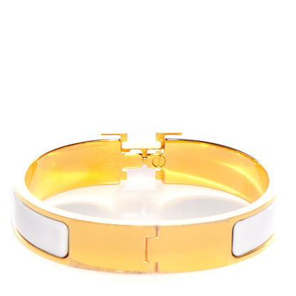 Hermes Enamel Narrow Clic Clac H Bracelet PM White 3 of 4