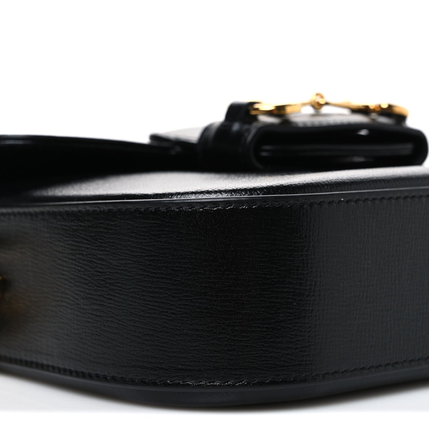 Azalea Calfskin Web Mini Horsebit 1955 Shoulder Bag Black