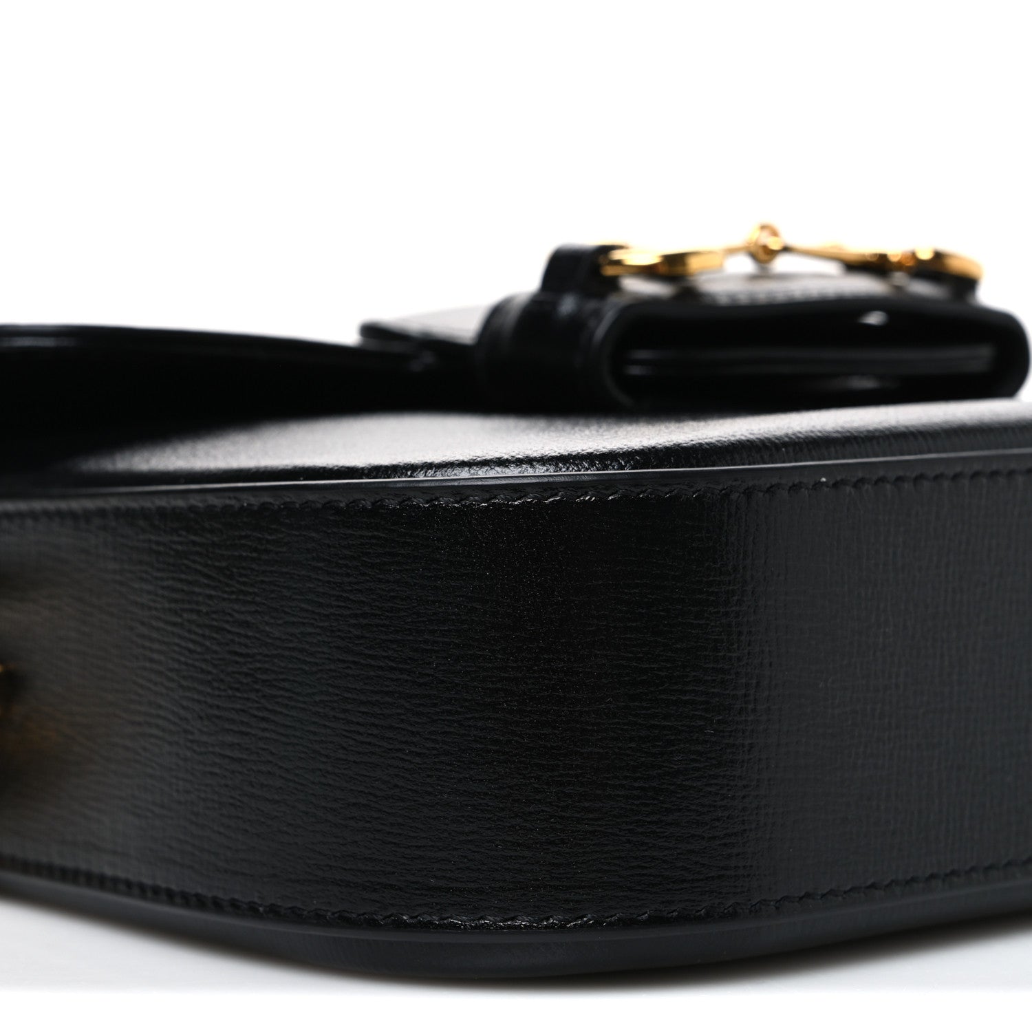 Gucci Azalea Calfskin Web Mini Horsebit 1955 Shoulder Bag Black 9 of 11