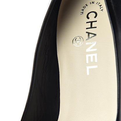 Chanel Lambskin Camellia Pumps 37.5 Black 10 of 12