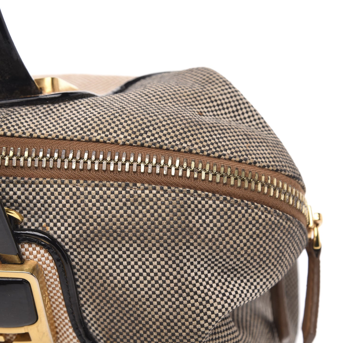 Canvas Colorblock Small Chameleon Tote Natural