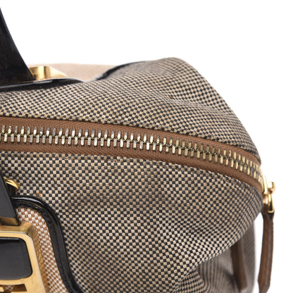 Fendi Canvas Colorblock Small Chameleon Tote Natural 17 of 19