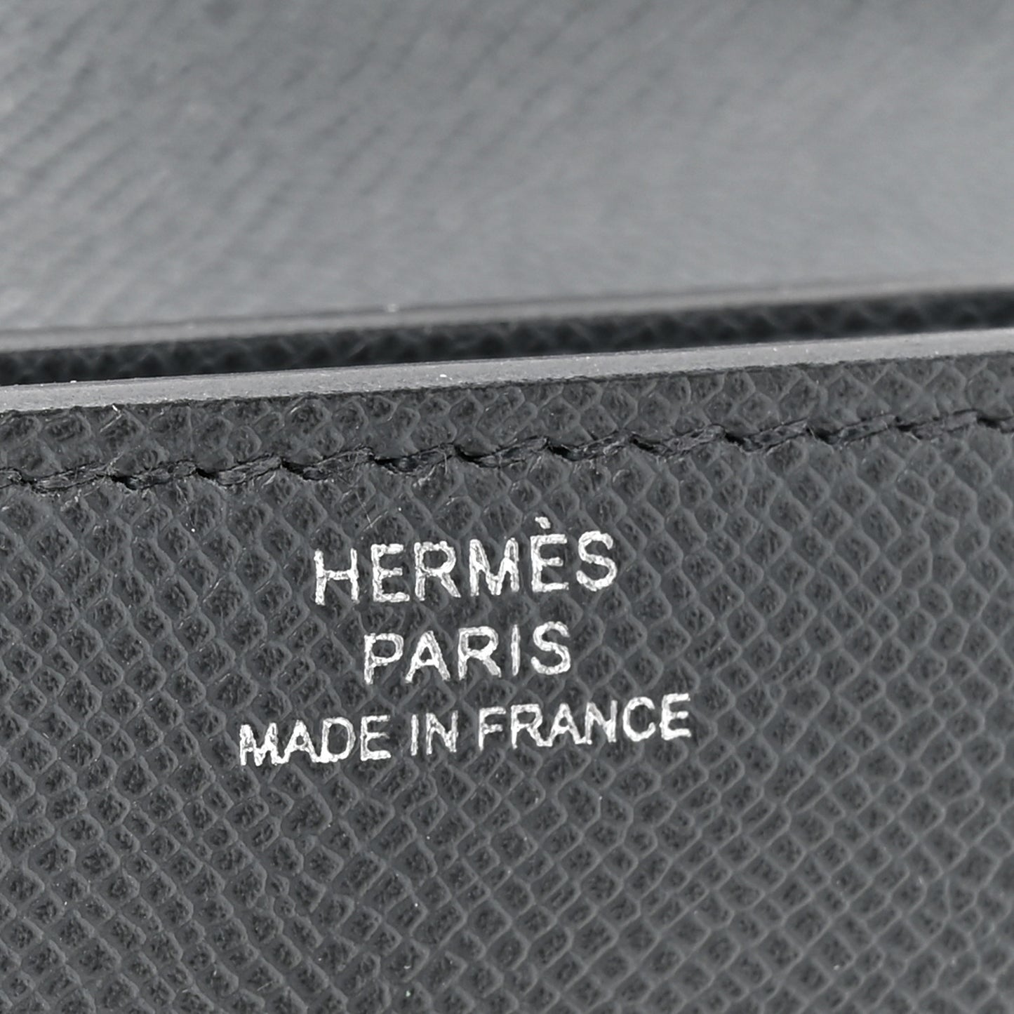 Madame Calfskin Kelly Pocket Slim Wallet Graphite