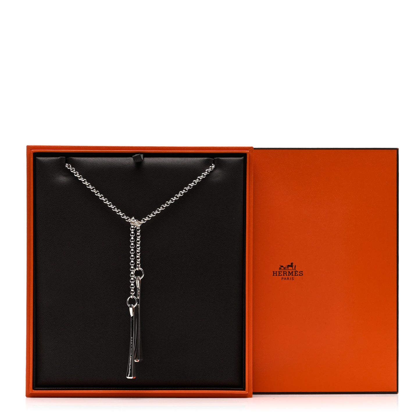 Sterling Silver Clou de Forge Lariat Necklace