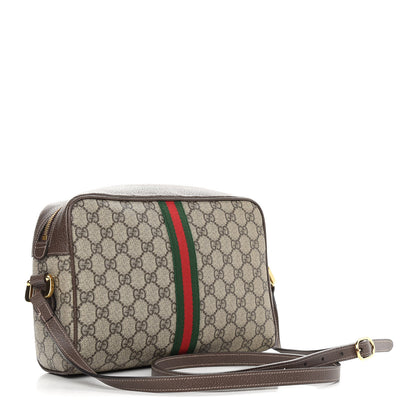 Gucci GG Supreme Monogram Web Small Ophidia Shoulder Bag Brown 3 of 10