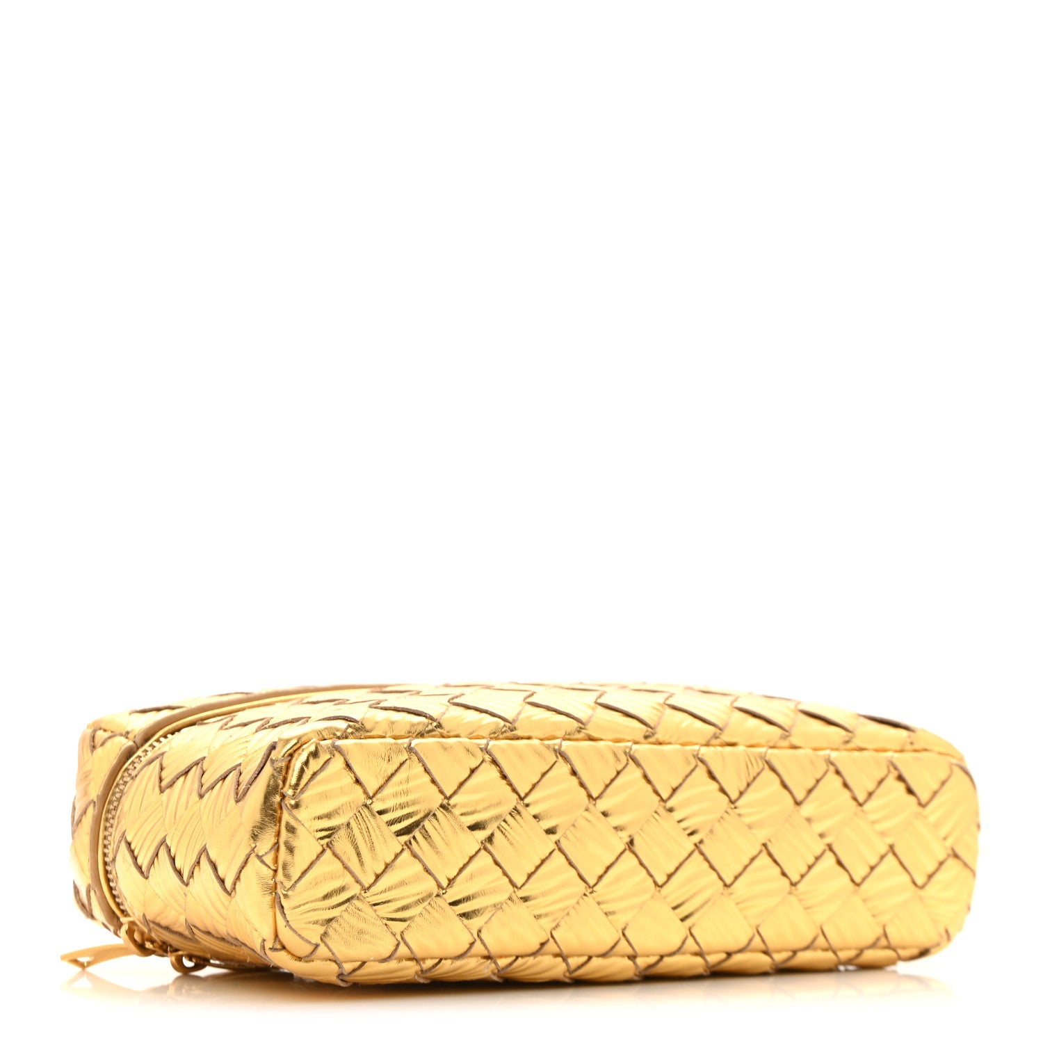 Bottega Veneta Metallic Intreccio Millefili Bang Bang Vanity Case Gold 4 of 11