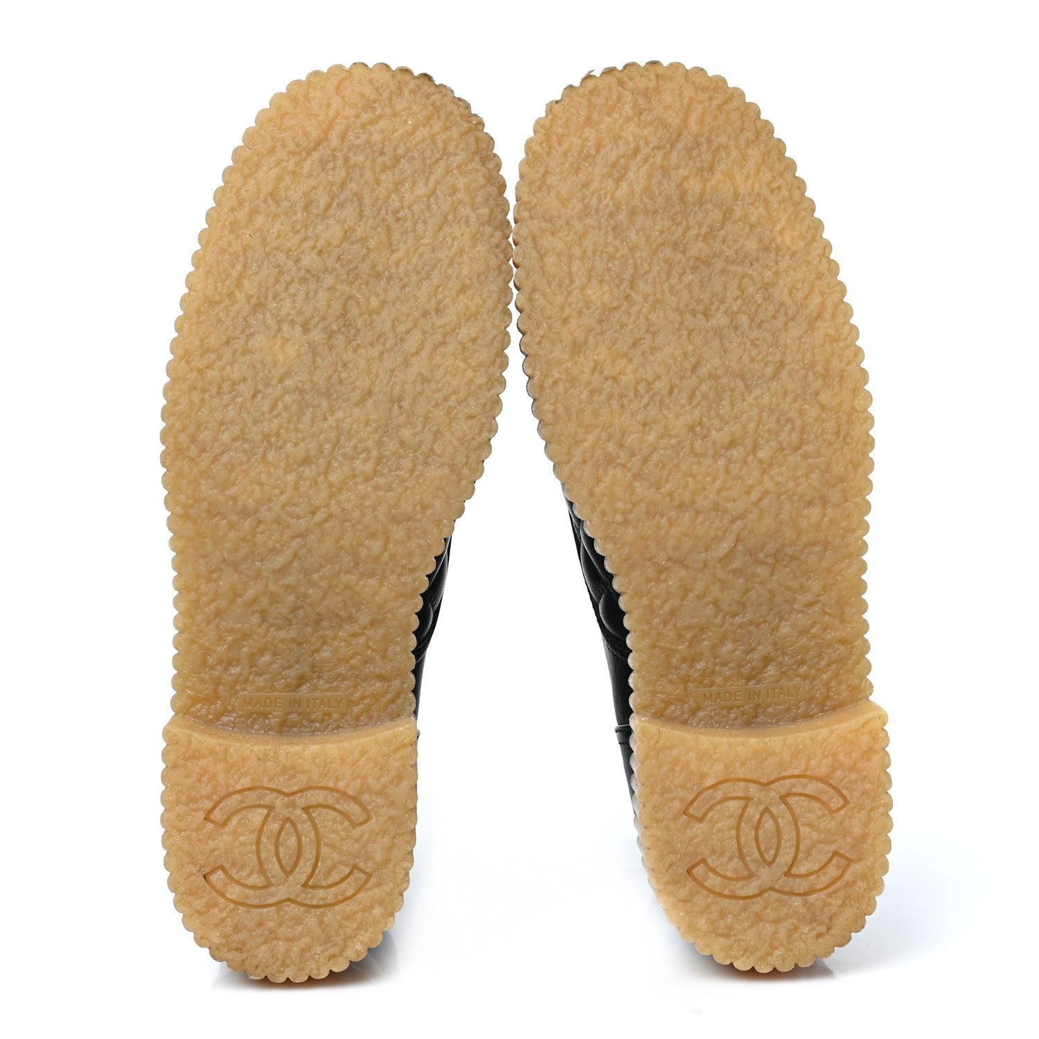 Chanel Calfskin Quilted CC Combat Boots 36.5 Black 5 of 8