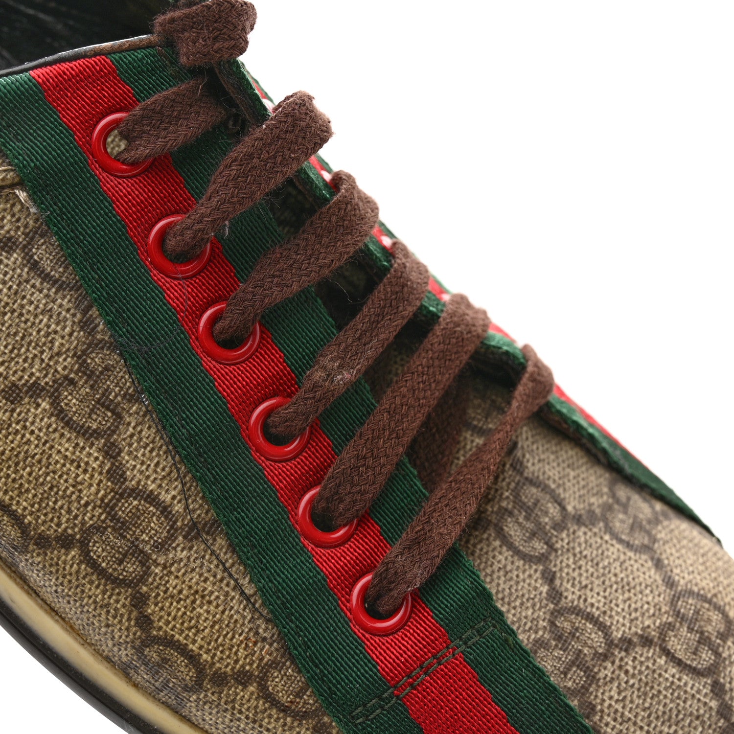Gucci GG Monogram Web Womens Script Sneakers 36 Brown 10 of 10