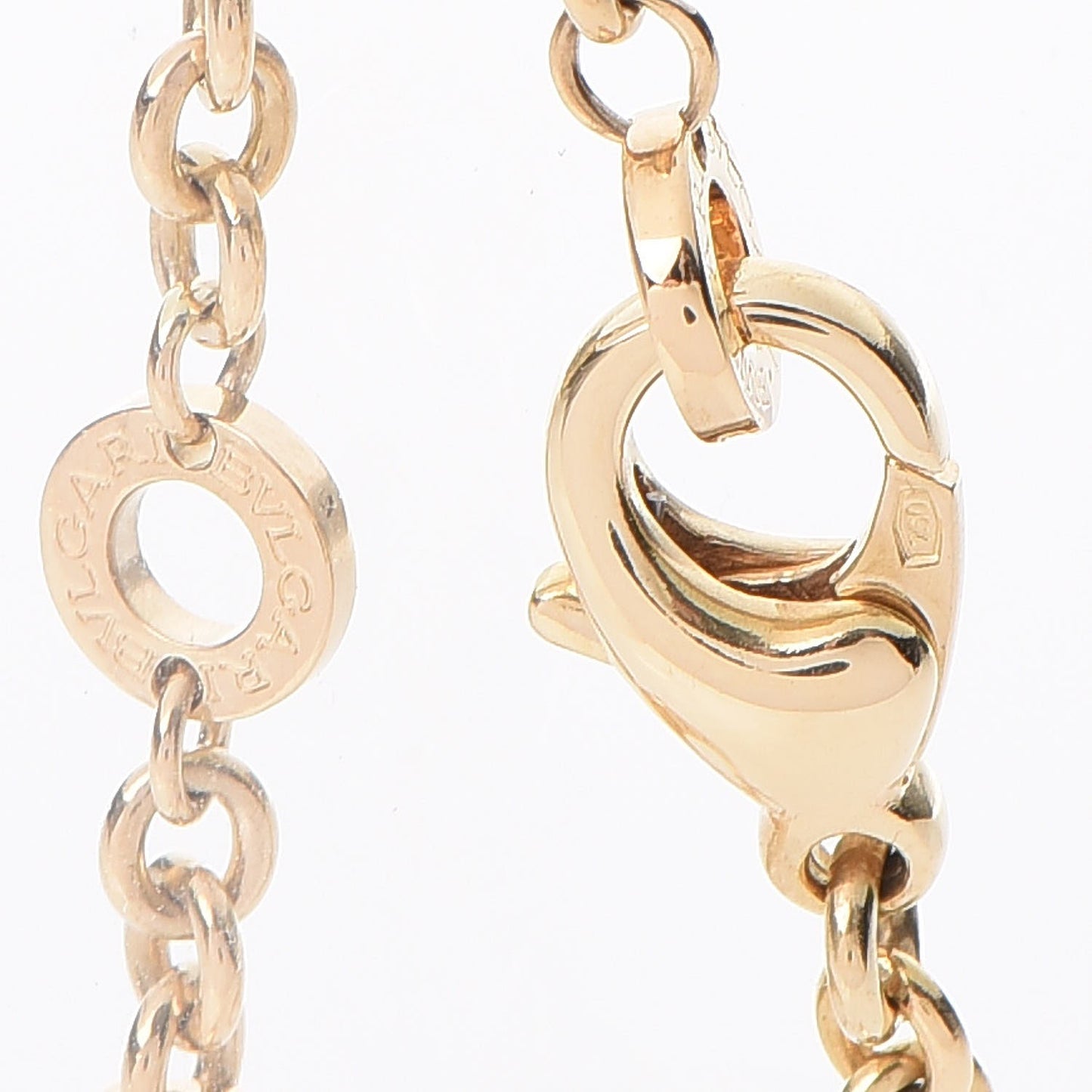 18K Yellow Gold Mother of Pearl Signature Chain Bracelet