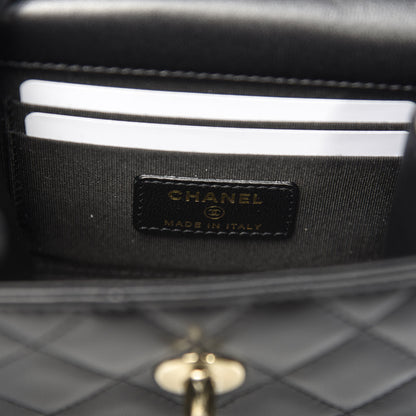 Chanel Lambskin Quilted Mini Trendy CC Chain Wallet Black 6 of 11