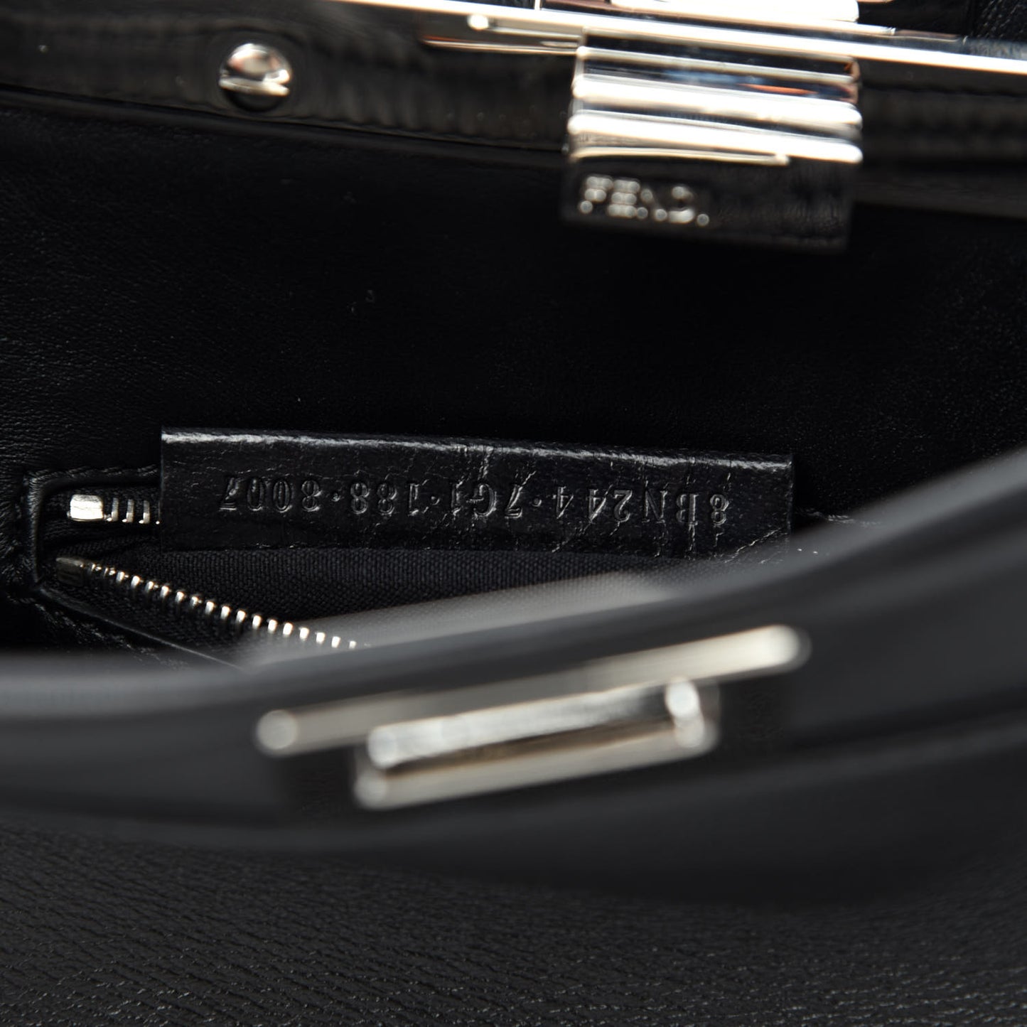 Nappa Lace Up Mini Peekaboo Iconic Satchel Black