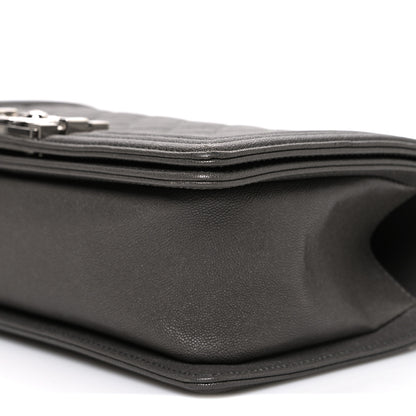 Chanel Caviar Quilted Medium Boy Flap Dark Grey 10 of 10