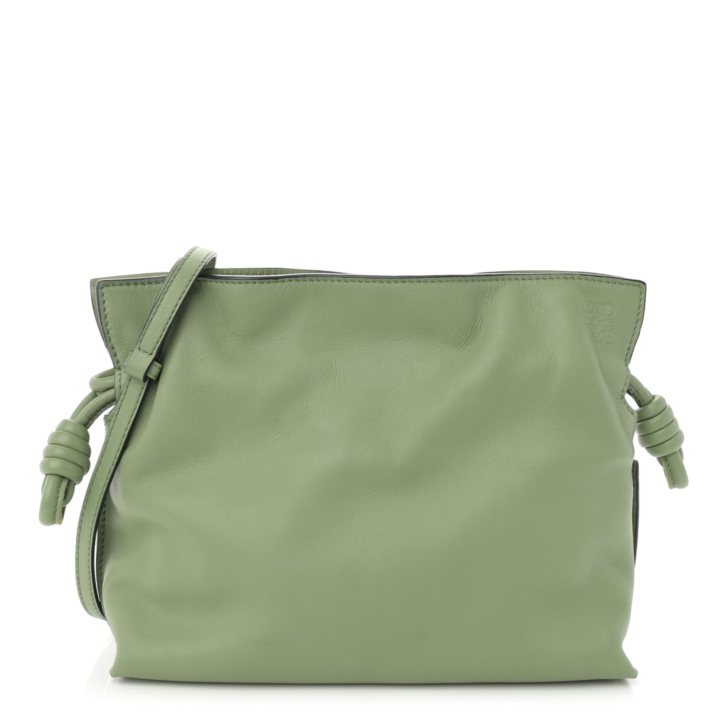 Nappa Flamenco Knot Clutch Rosemary