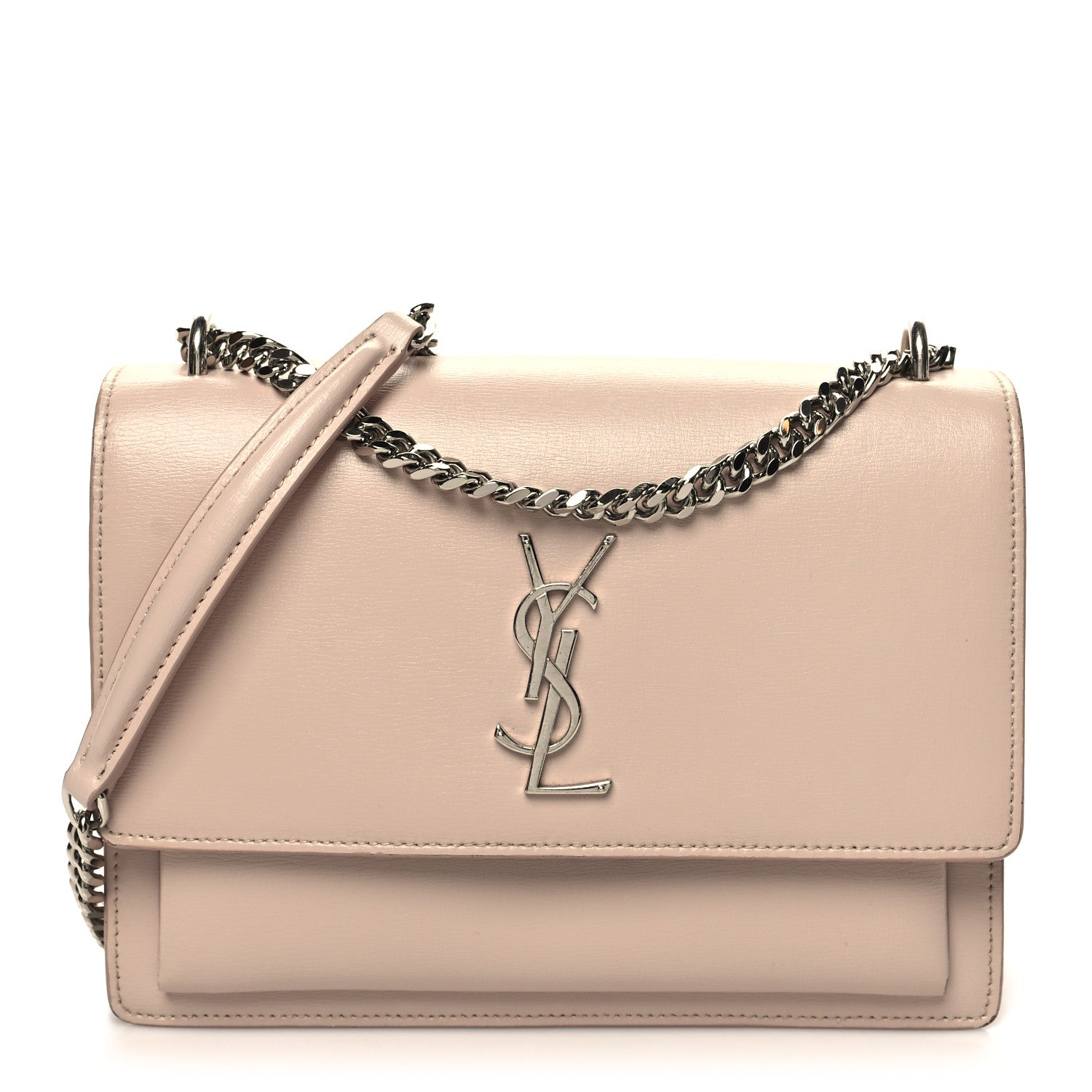 Saint Laurent Calfskin Medium Monogram Sunset Marble Pink 1 of 16