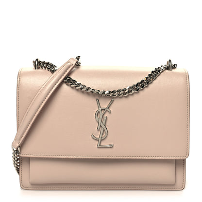 Saint Laurent Calfskin Medium Monogram Sunset Marble Pink 1 of 16