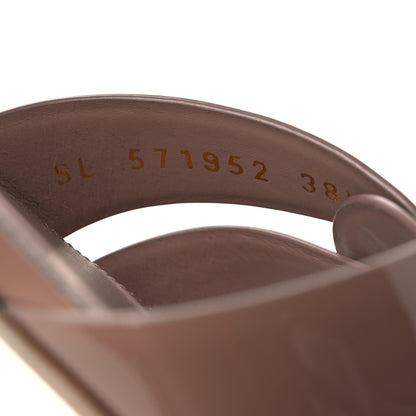 Saint Laurent Patent Tribute 05 Slide Sandals 38.5 Nude 10 of 11