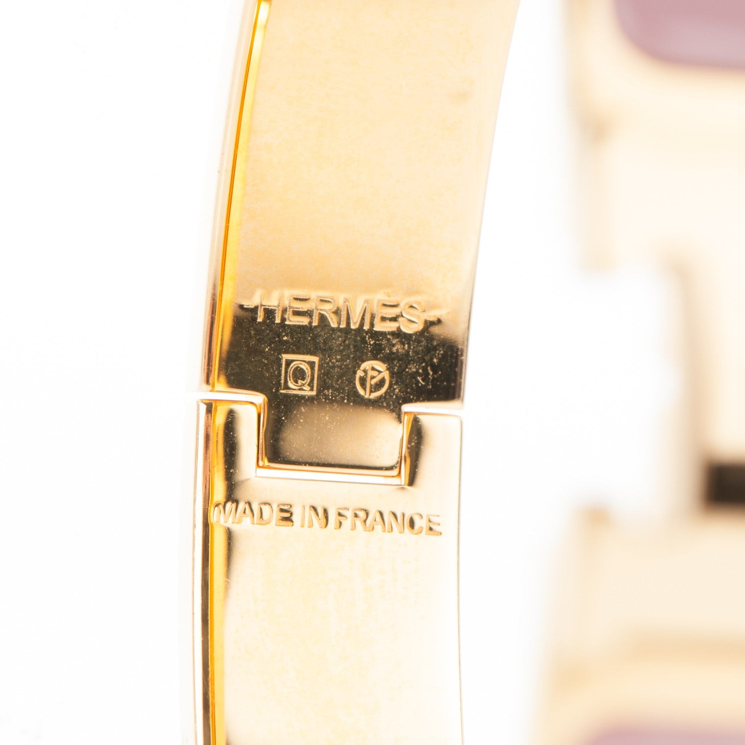 Hermes Enamel Narrow Clic Clac H Bracelet PM Bois De Rose 3 of 4