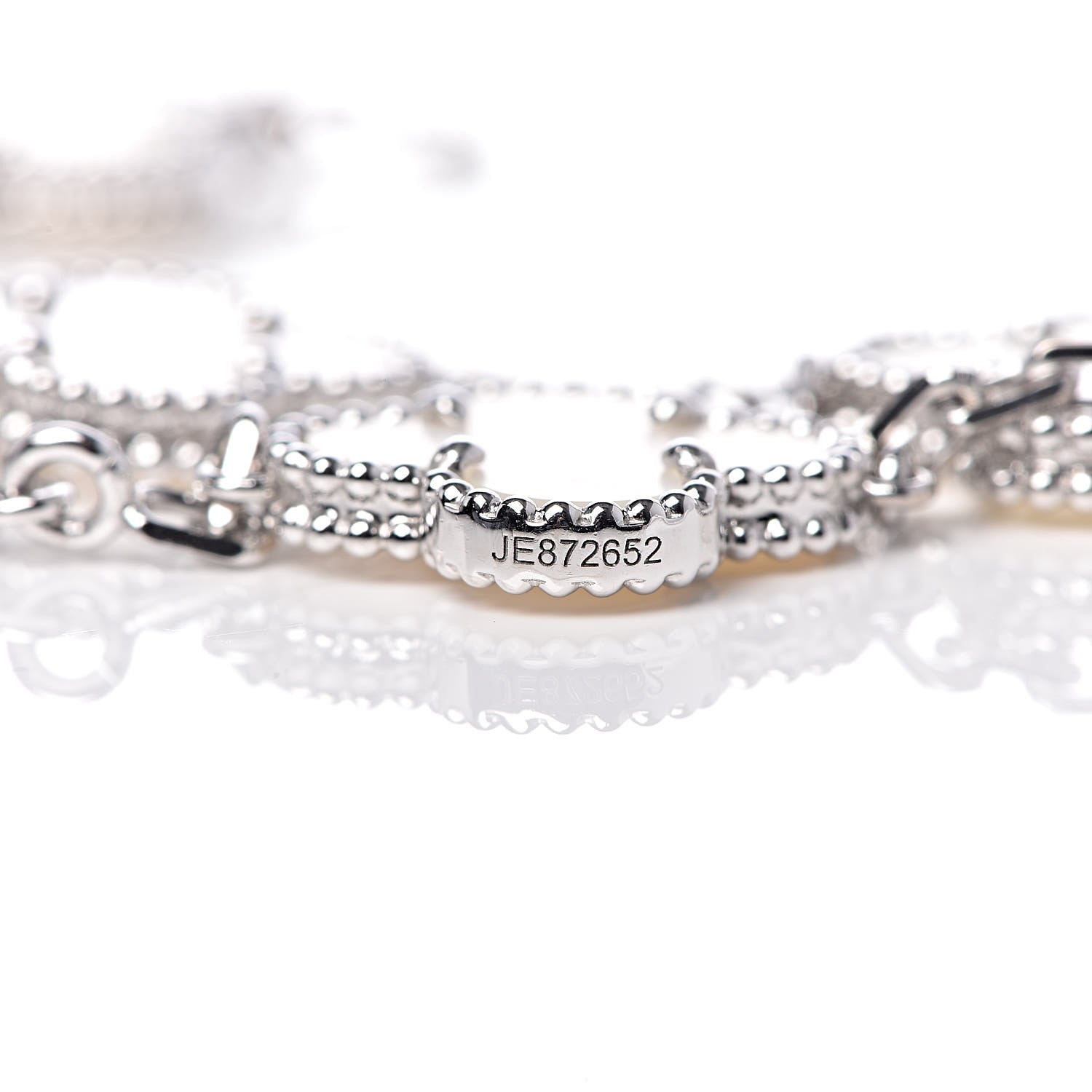 Van Cleef & Arpels 18K White Gold Mother of Pearl 5 Motifs Vintage Alhambra Bracelet 4 of 6