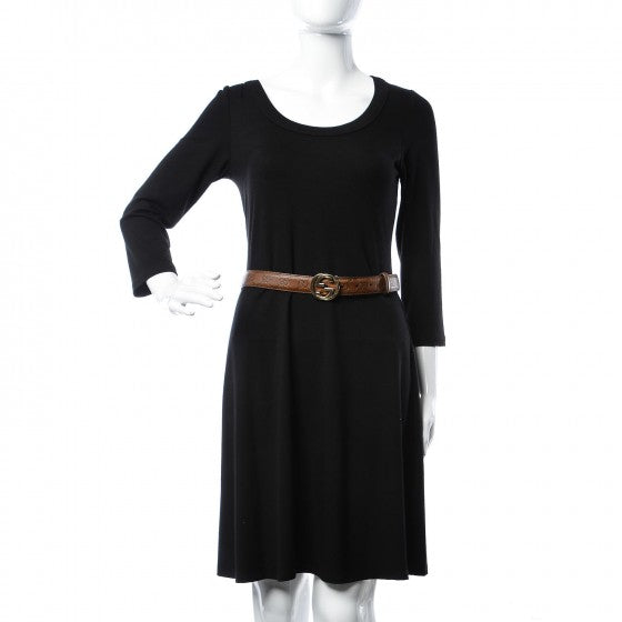 Gucci Guccissima Interlocking G Belt 80 32 Chocolate 2 of 9