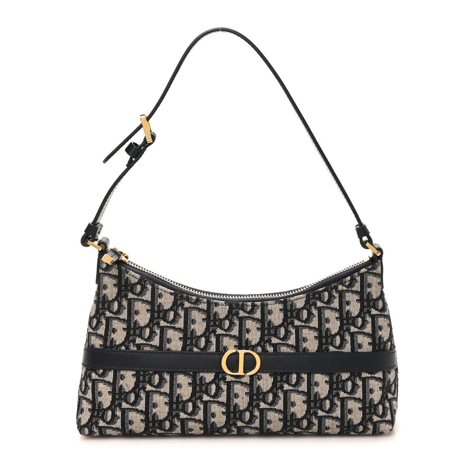 Christian Dior Oblique 30 Montaigne Mini Hobo Bag Blue 1 of 10