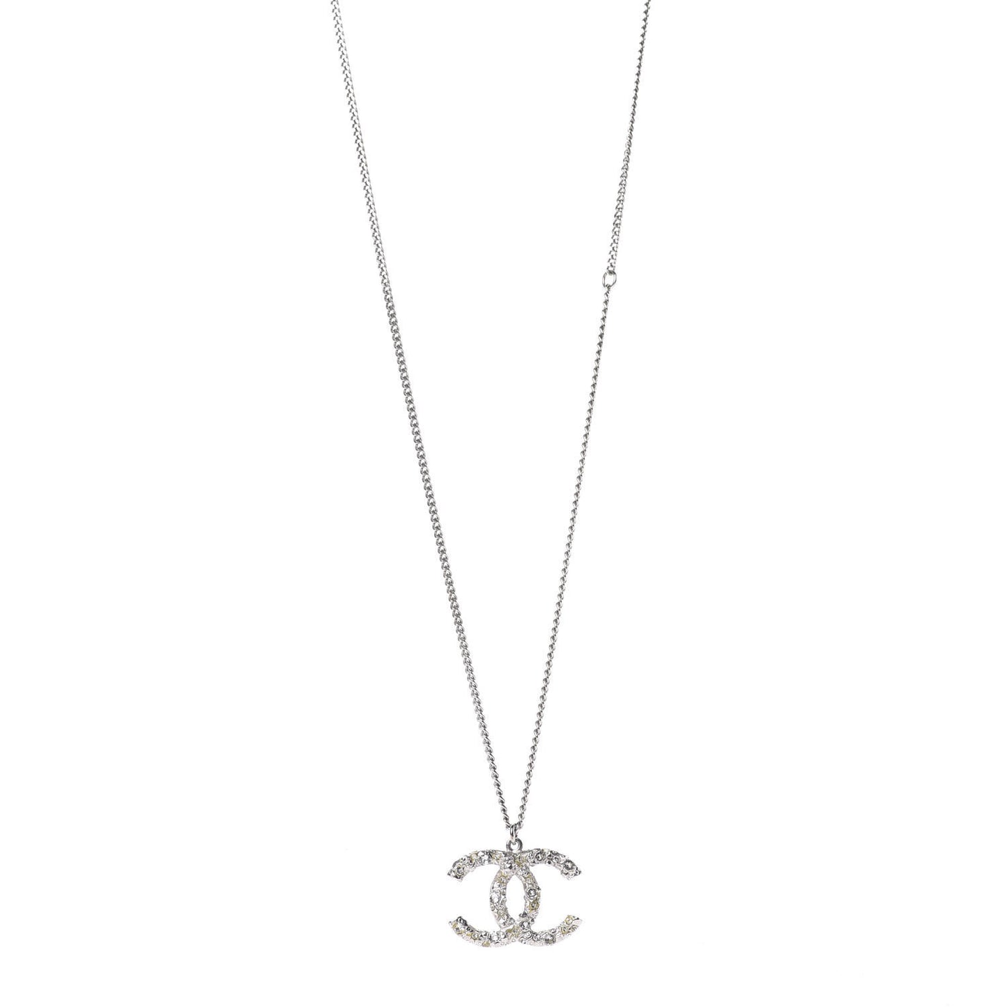 Crystal Timeless CC Necklace Silver