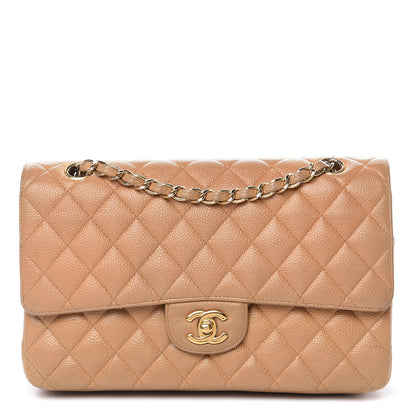 Chanel Caviar Quilted Medium Double Flap Beige 1 of 21