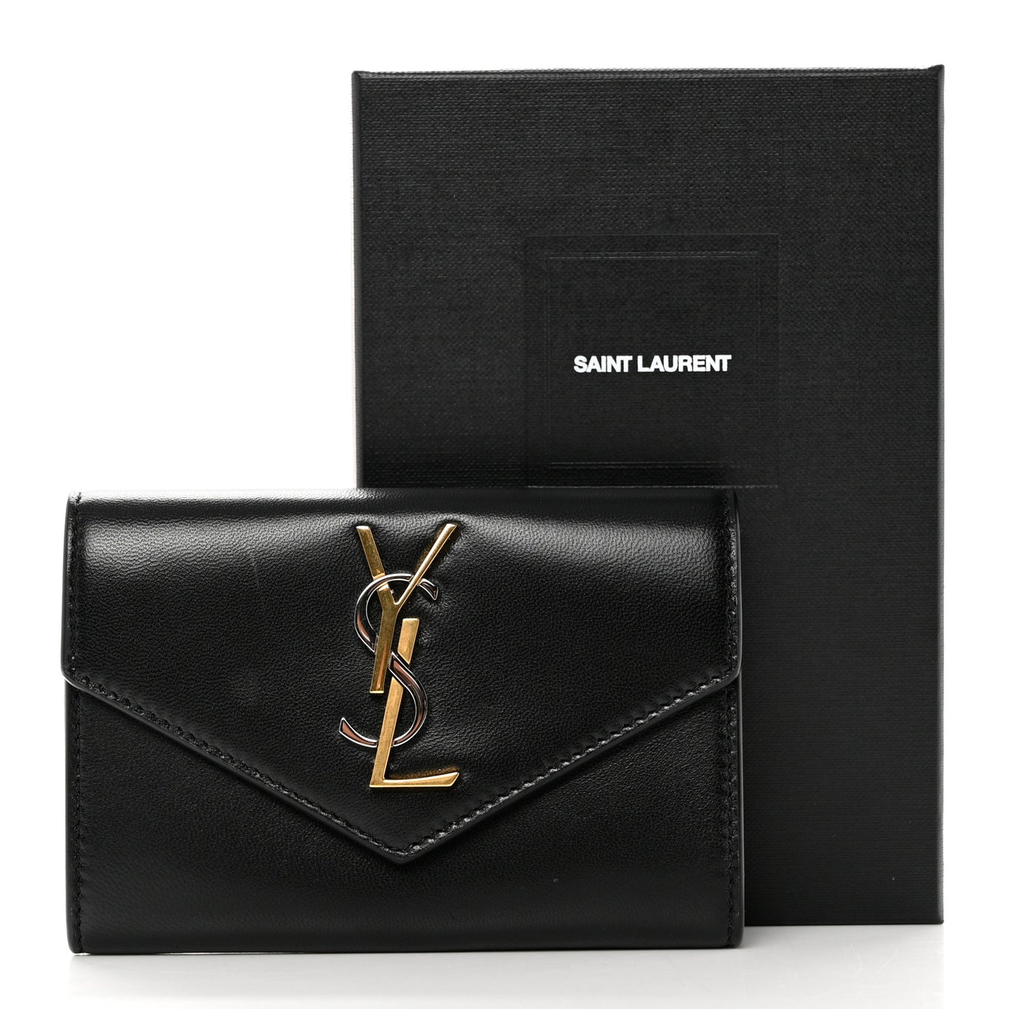 Nappa Small Monogram Envelope Wallet Black